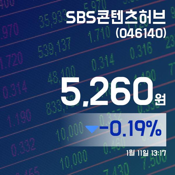 (국내주식시장주가) 11일 SBS콘텐츠허브주가 5,260원