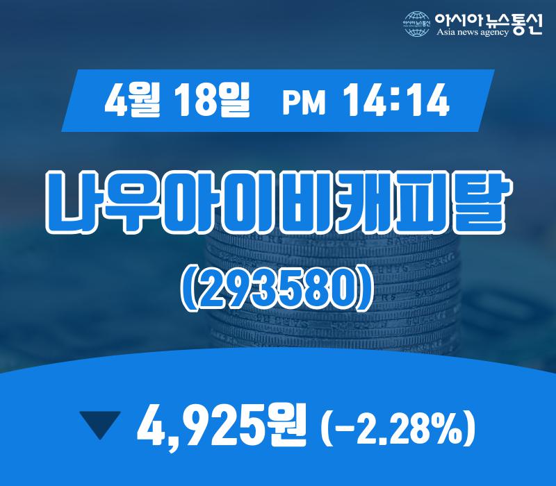 (주식종목) 18일 나우아이비캐피탈 현재가격 4,925원
