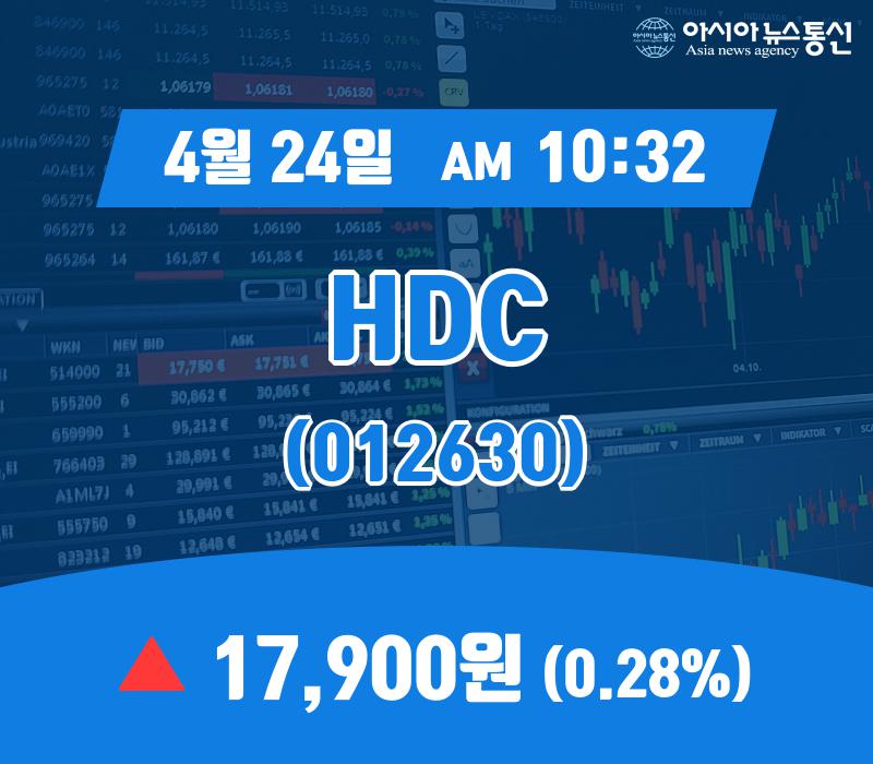 (증시실황) 24일 HDC 증시현황 17,900원