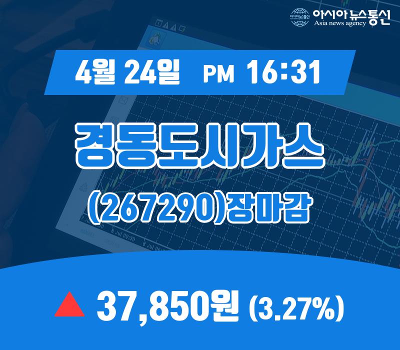 장종리포트 경동도시가스 주가 37,850원 마감