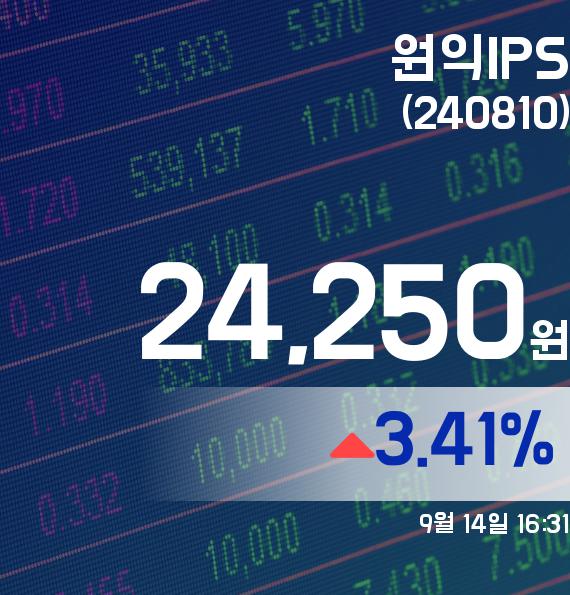 ▲9월 14일 원익IPS 의 주가정보