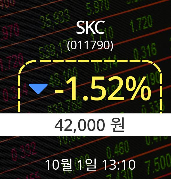 ▲10월 1일 SKC 의 주가정보