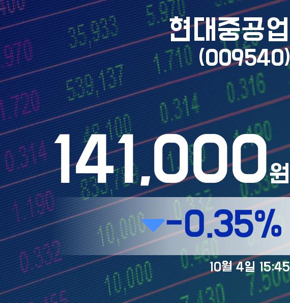 ▲10월 4일 현대중공업 의 주가정보