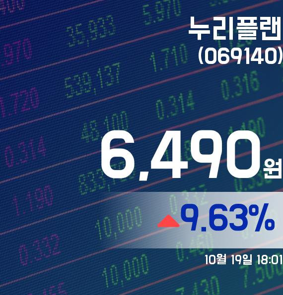 ▲10월 19일 누리플랜 의 주가정보
