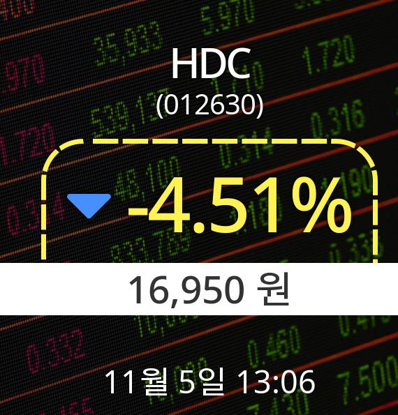▲11월 5일 HDC 의 주가정보