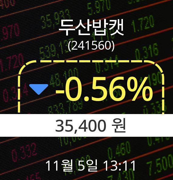 ▲11월 5일 두산밥캣 의 주가정보