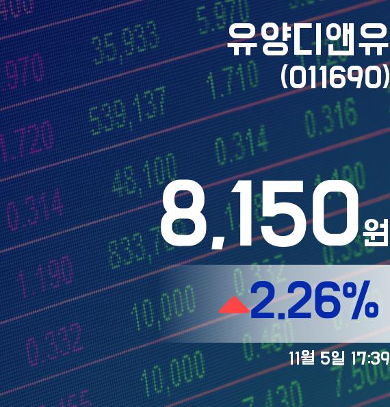 ▲11월 5일 유양디앤유 의 주가정보