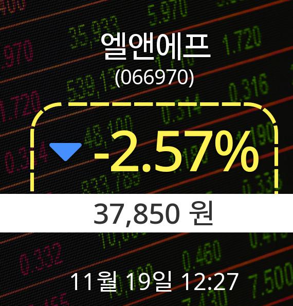 ▲11월 19일 엘앤에프 의 주가정보