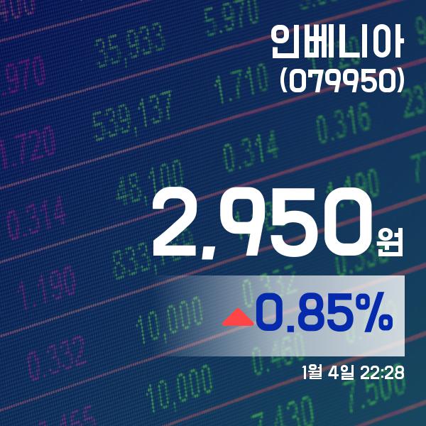 ▲1월 4일 인베니아 의 주가정보