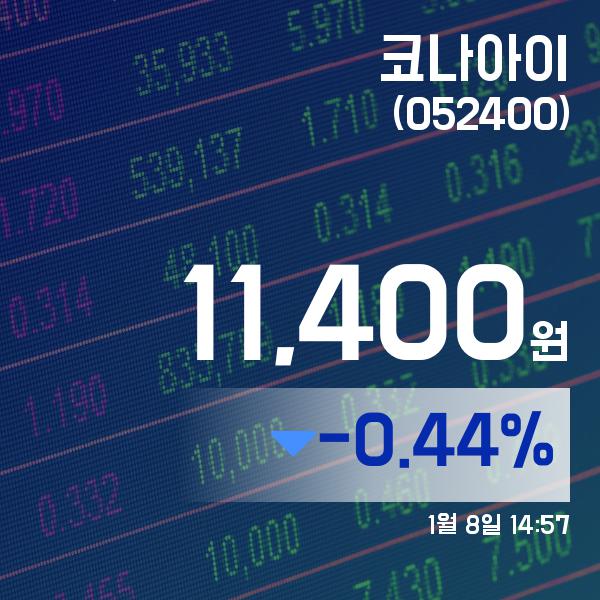 ▲1월 8일 코나아이 의 주가정보