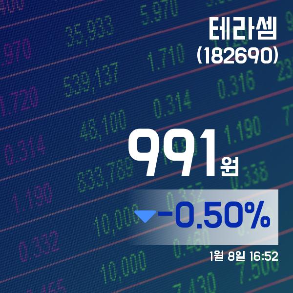 ▲1월 8일 테라셈 의 주가정보
