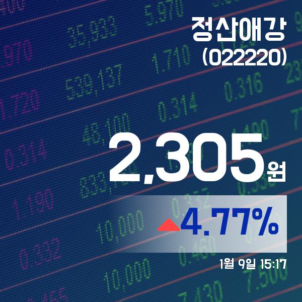 ▲1월 9일 정산애강 의 주가정보