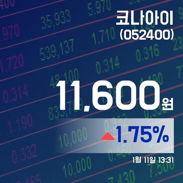 ▲1월 11일 코나아이 의 주가정보