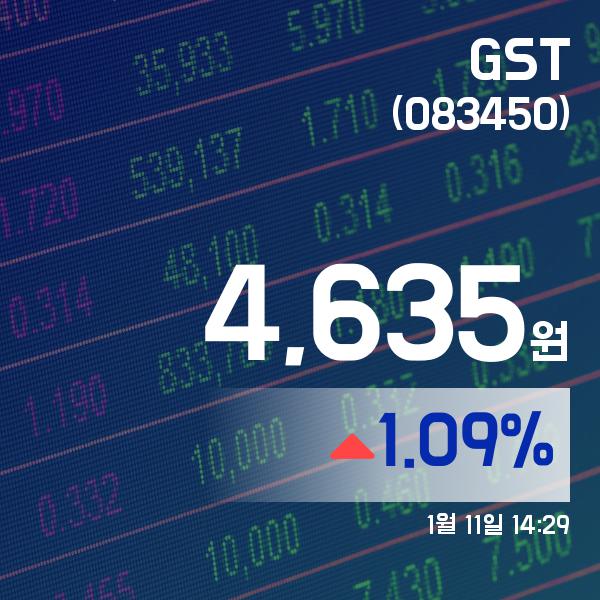 ▲1월 11일 GST 의 주가정보