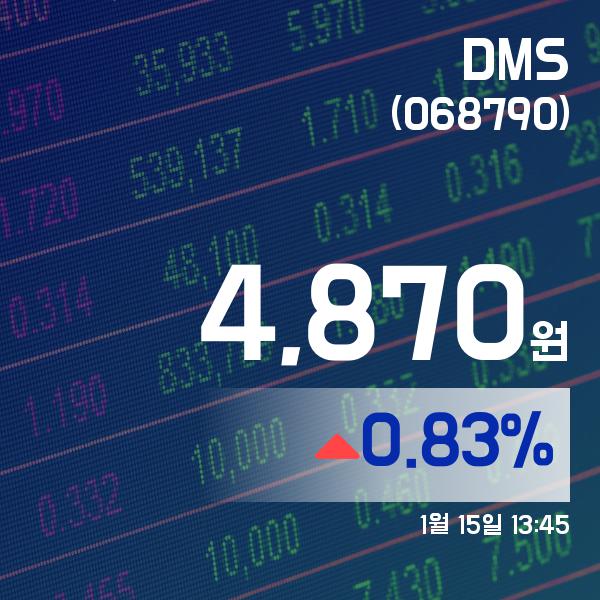 ▲1월 15일 DMS 의 주가정보