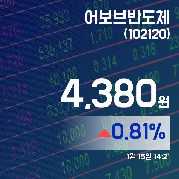 ▲1월 15일 어보브반도체 의 주가정보