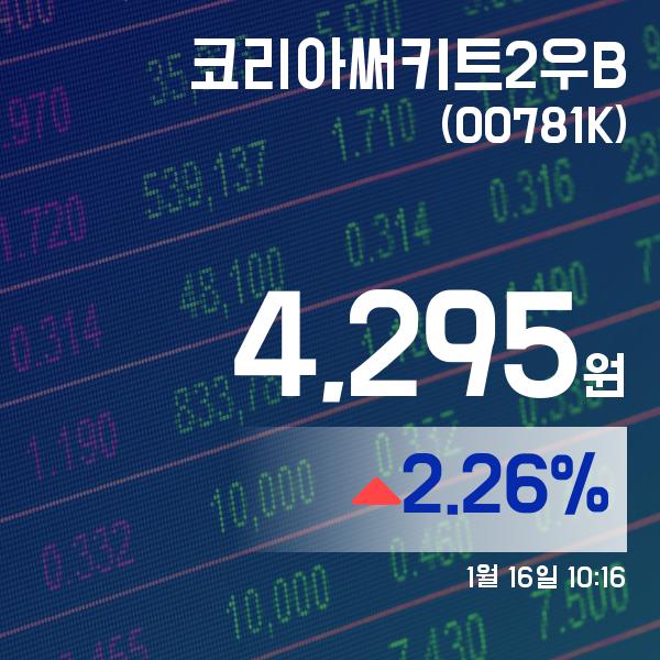 ▲1월 16일 코리아써키트2우B 의 주가정보
