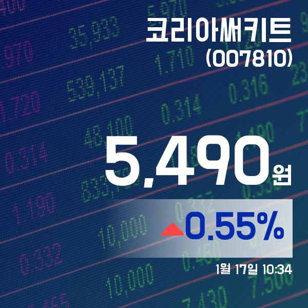 ▲1월 17일 코리아써키트 의 주가정보
