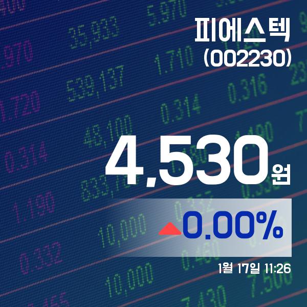 ▲1월 17일 피에스텍 의 주가정보