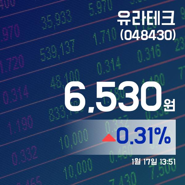 ▲1월 17일 유라테크 의 주가정보