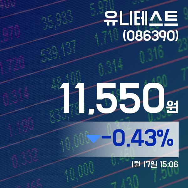 ▲1월 17일 유니테스트 의 주가정보