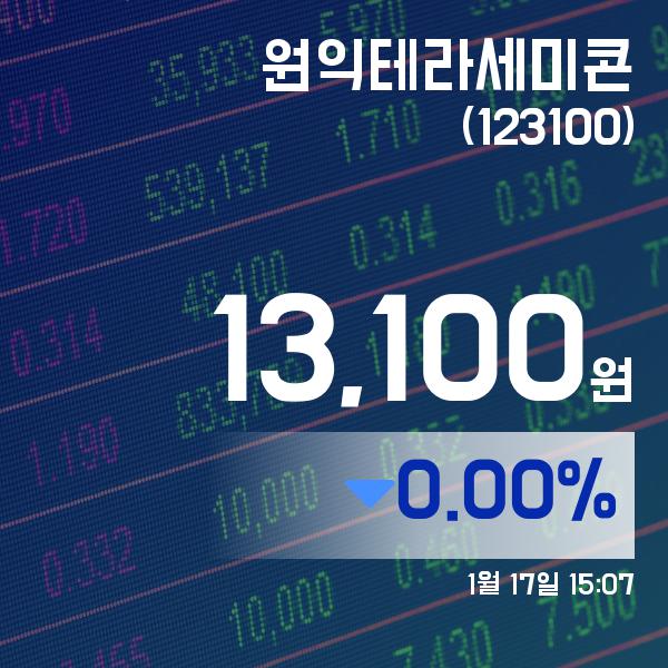 ▲1월 17일 원익테라세미콘 의 주가정보