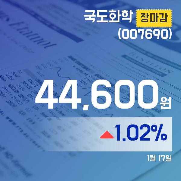 ▲1월 17일 국도화학 의 주가정보