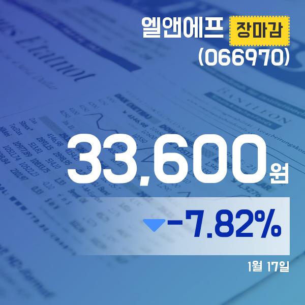 ▲1월 17일 엘앤에프 의 주가정보