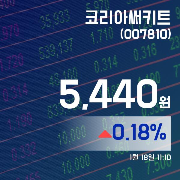▲1월 18일 코리아써키트 의 주가정보