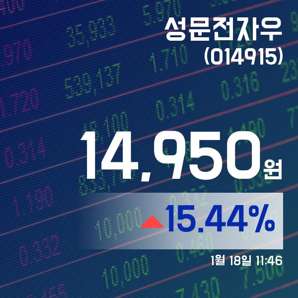 ▲1월 18일 성문전자우 의 주가정보