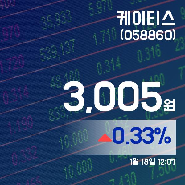 ▲1월 18일 케이티스 의 주가정보