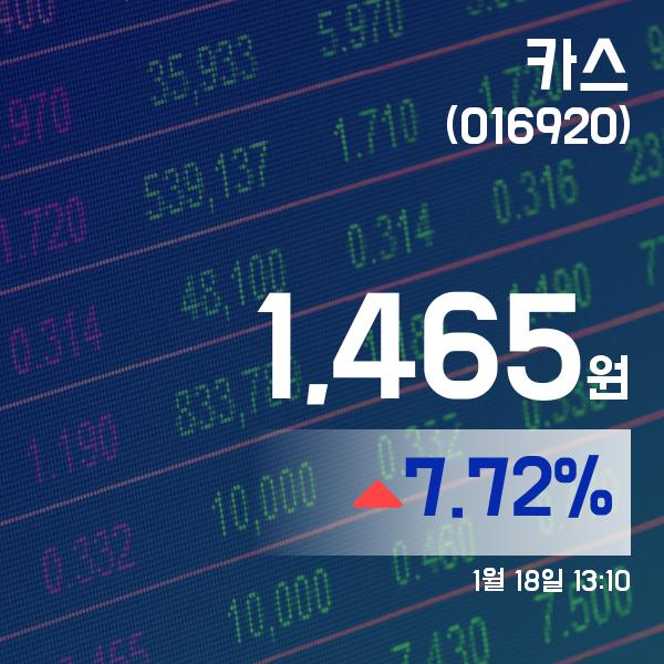 ▲1월 18일 카스 의 주가정보