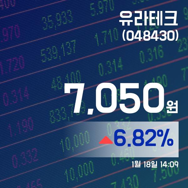 ▲1월 18일 유라테크 의 주가정보