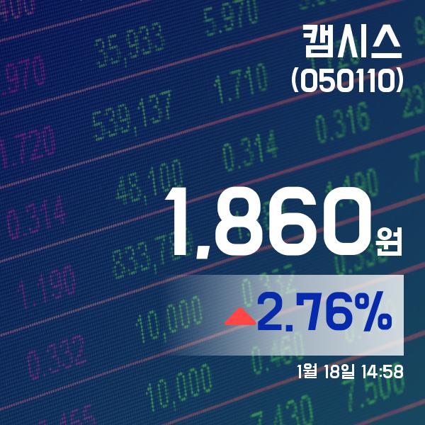 ▲1월 18일 캠시스 의 주가정보