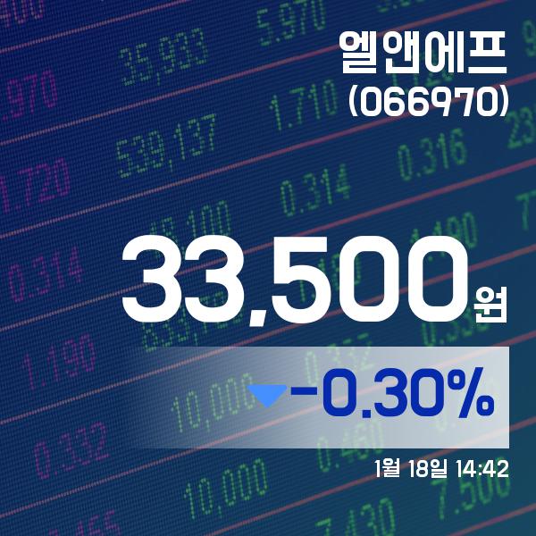 ▲1월 18일 엘앤에프 의 주가정보
