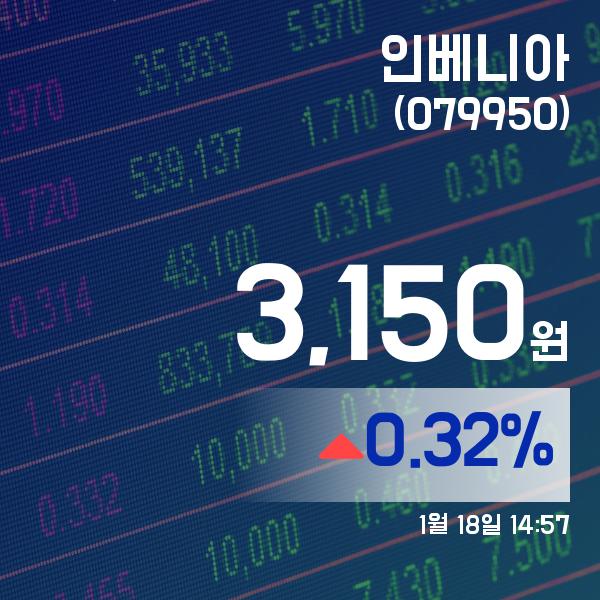 ▲1월 18일 인베니아 의 주가정보