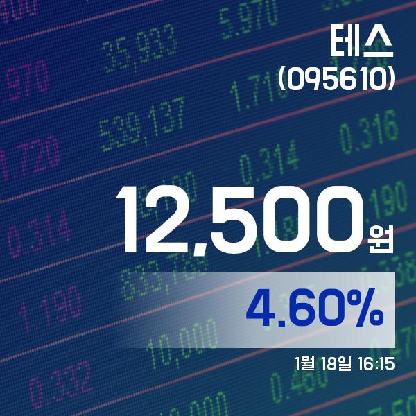 ▲1월 18일 테스 의 주가정보