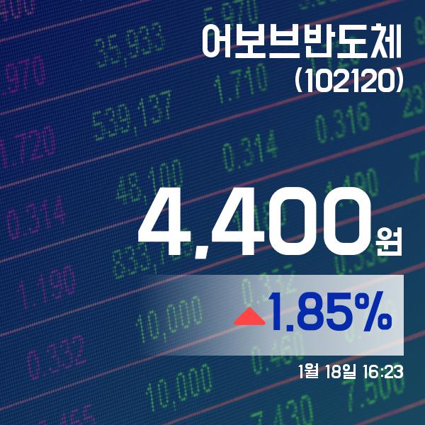 ▲1월 18일 어보브반도체 의 주가정보