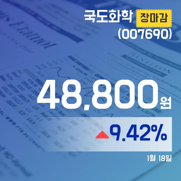 ▲1월 18일 국도화학 의 주가정보