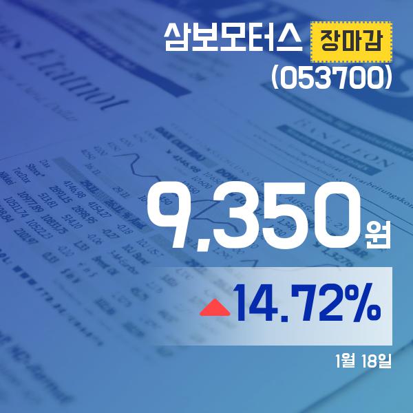 ▲1월 18일 삼보모터스 의 주가정보