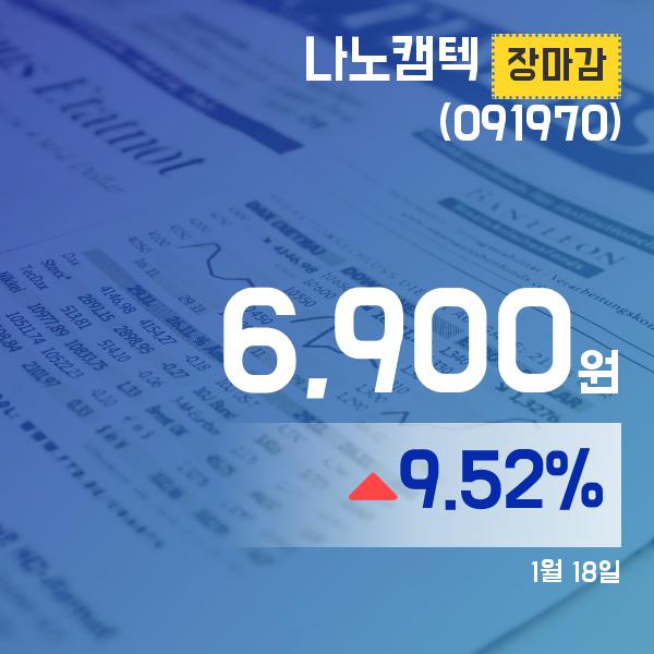 ▲1월 18일 나노캠텍 의 주가정보