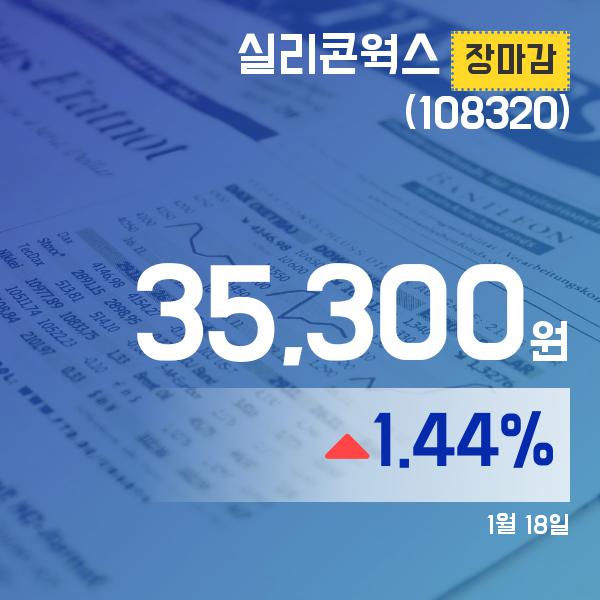 ▲1월 18일 실리콘웍스 의 주가정보