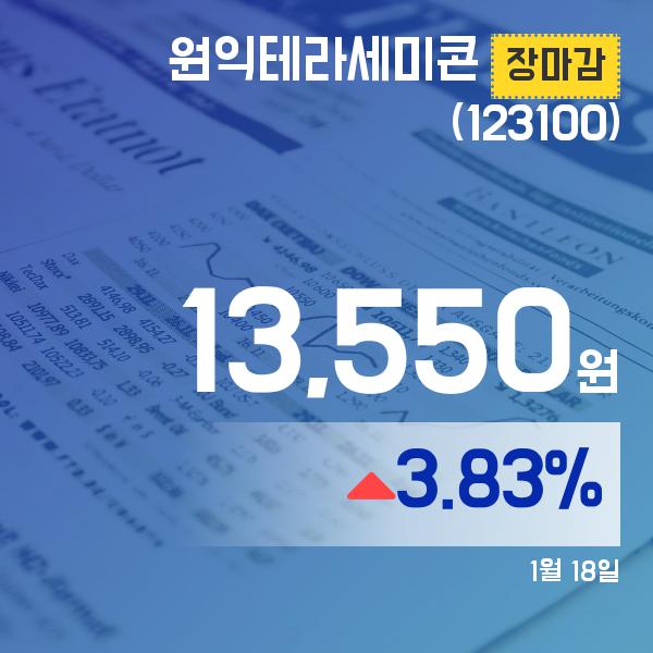 ▲1월 18일 원익테라세미콘 의 주가정보