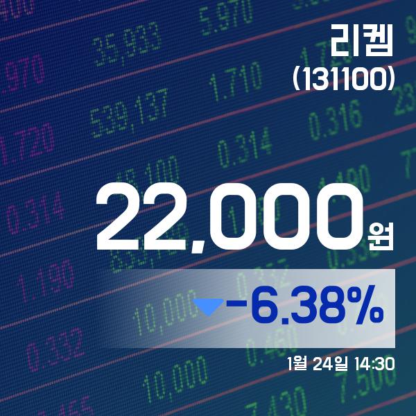 ▲1월 24일 리켐 의 주가정보