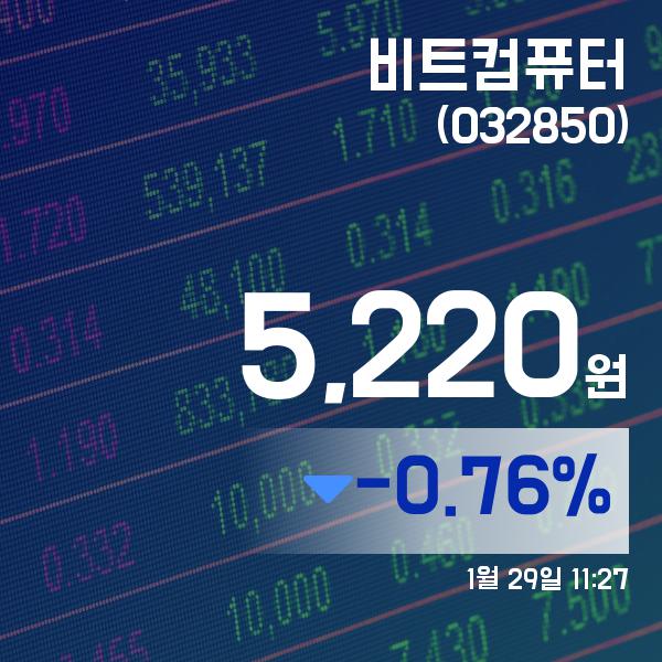 ▲1월 29일 비트컴퓨터 의 주가정보