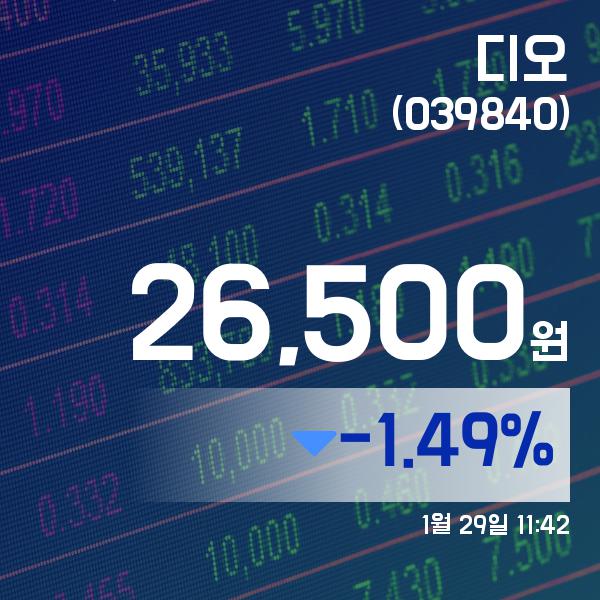 ▲1월 29일 디오 의 주가정보