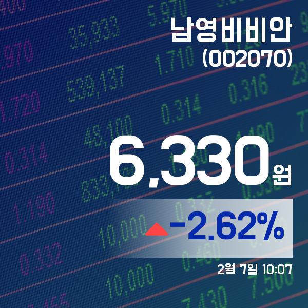 ▲2월 7일 남영비비안 의 주가정보