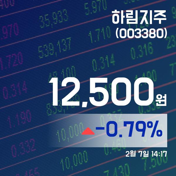 ▲2월 7일 하림지주 의 주가정보