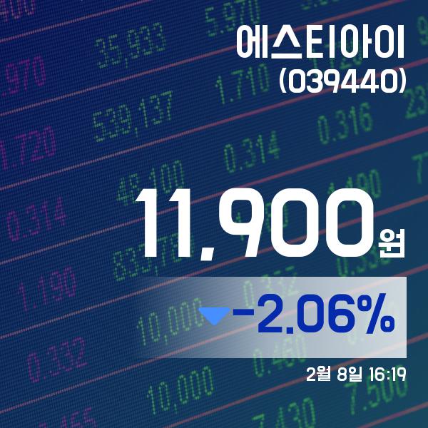 ▲2월 8일 에스티아이 의 주가정보