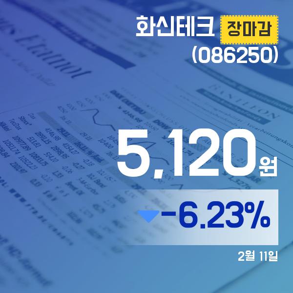 ▲2월 11일 화신테크 의 주가정보